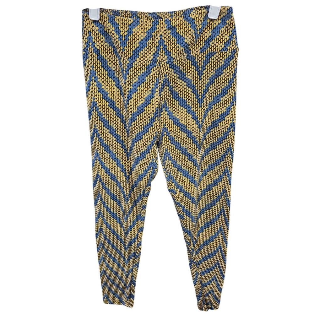 Blue and Yellow Scale Leggings - Lularoe - One Size